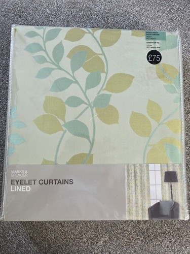 Eyelet curtains green mix - eyelet,