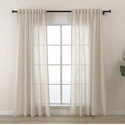 Curtains beige semi sheer - semi, 84