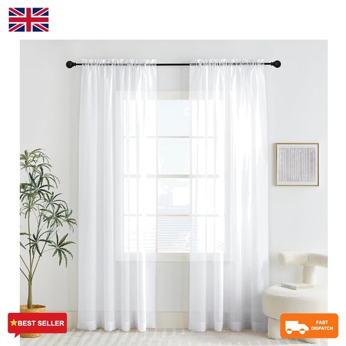 Voile slot top curtains - top,