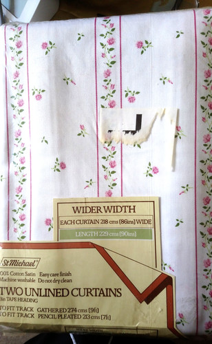 Vintage rosebud curtains - m&s,