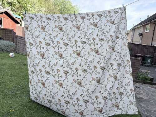 Pair vintage lined curtains - pair,