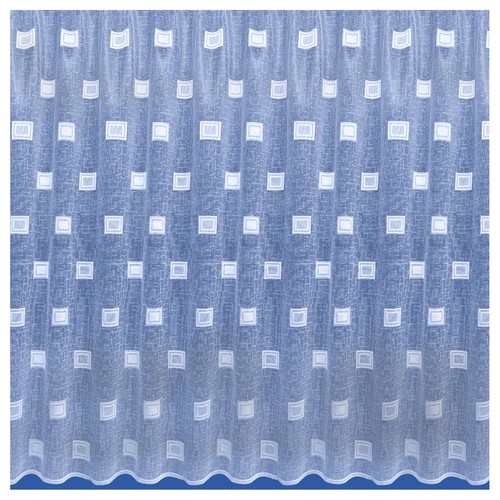 Square design white net - square,