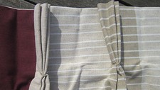 Pair large heavy linen