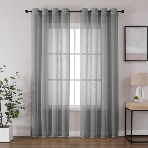 Voile curtains grey inch - grey, 84