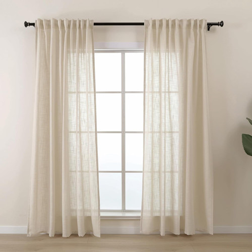Curtains beige semi - curtains,