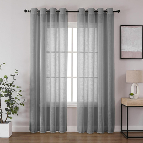Voile curtains grey - grey, 84