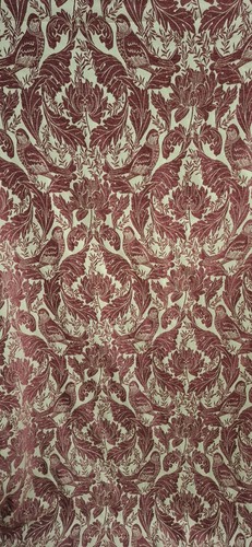 Dunelm beige and - red, patterned