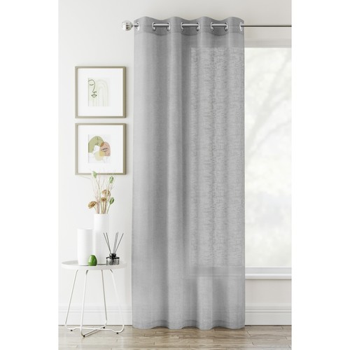 Silver woven linen - look, eyelet