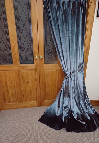 Long velvet door curtain - long,