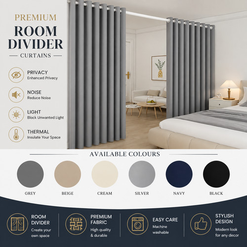 Blackout room divider curtain - room,