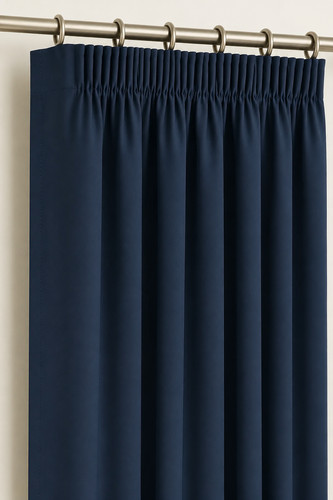 Navy blue blackout - navy, curtains